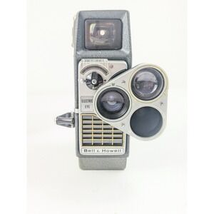 Bell & Howell Electric Eye / 3-Lens Turret Movie‎ Camera w/Case - UNTESTED